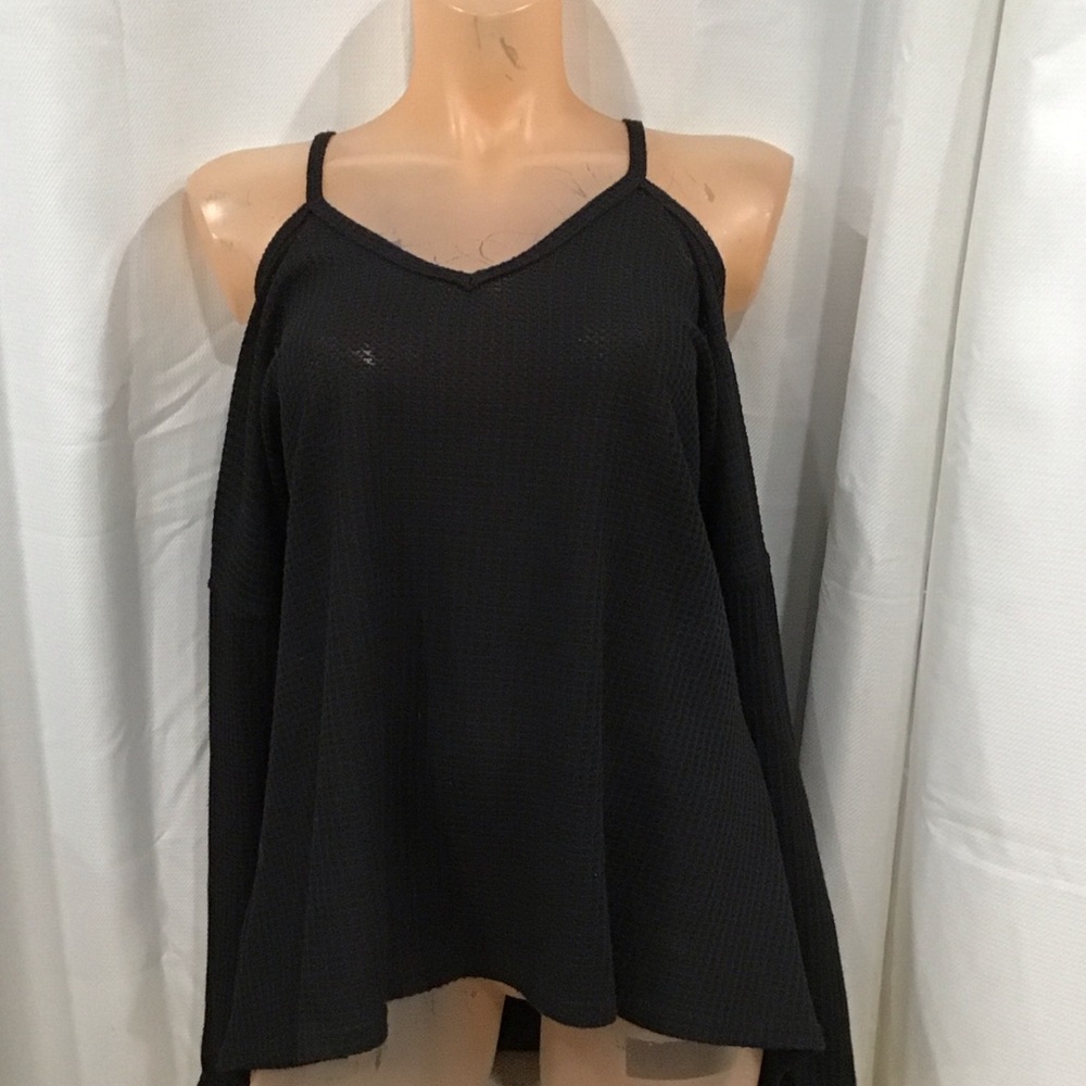 YOINS Black V-Neck Women's Blouse